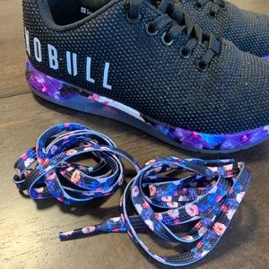 NoBull Womens Trainers, black floral size 5